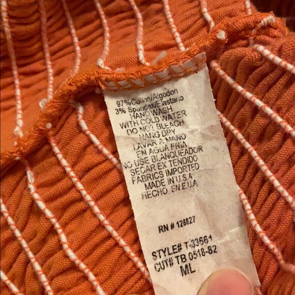 Orange rushed Tube Top - Picture 2 of 2